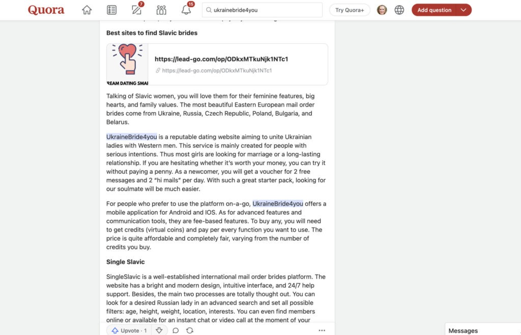 UkraineBride4you review